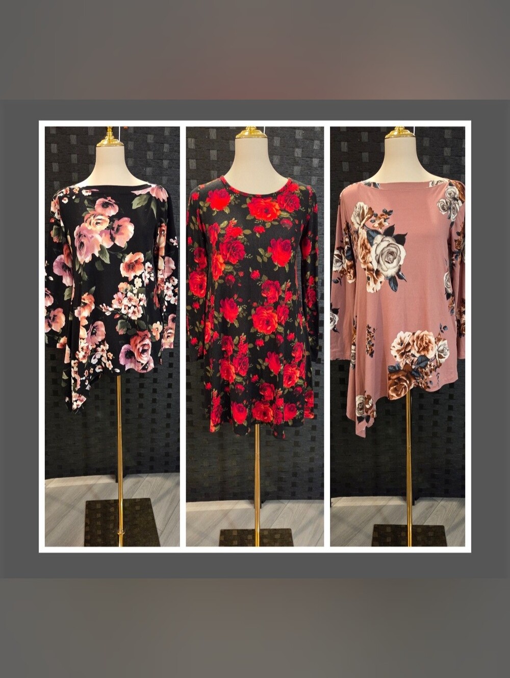 NWOT Agnes & Dora TMG Floral Top Tunic Bundle 3pc S